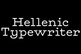Hellenic Typewriter Bold Italic