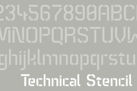 Technical Stencil VP Thin Oblique