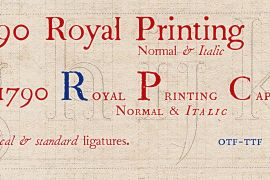 1790 Royal Printing Italic