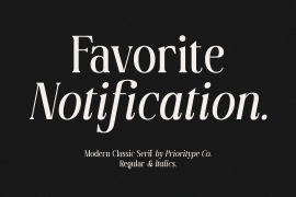 Favorite Notification Italic