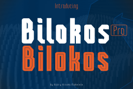 Bilokos Pro Pun Extra Bold Expanded Italic