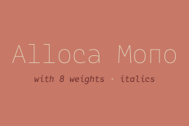Alloca Mono Black Italic