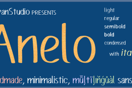 Anelo Condensed Bold Italic