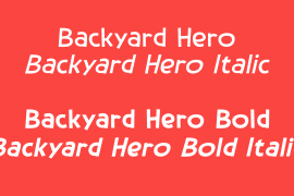 Backyard Hero Bold Italic