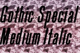 Gothic Special Condensed Medium Italic