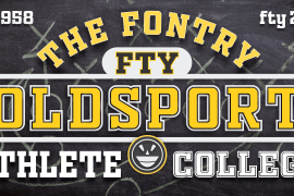 Fty OLD SPORT COLLEGE Bold Italic
