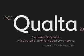 PGF Qualta Extra Bold Italic