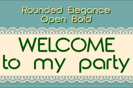 Rounded Elegance Open Bold