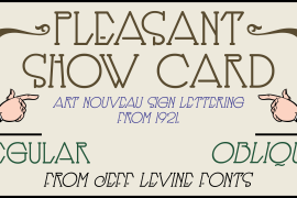 Pleasant Show Card JNL Oblique