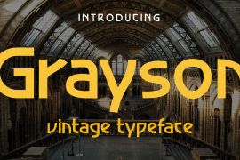 Grayson 1940s Art Deco Typeface Regular