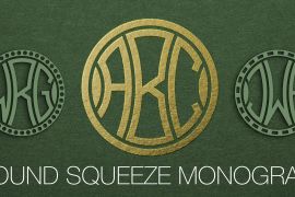 Round Squeeze Monogram Solid