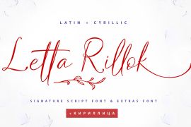 Letta Rillok Cyrillic Symbols