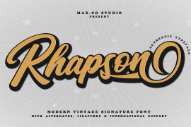 Rhapson Script Bold
