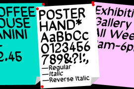 Poster Hand Reverse Italic