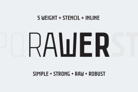 Rawer Condensed Stencil