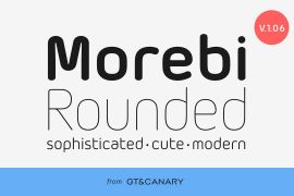 Morebi Rounded Medium Italic Stencil