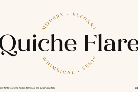 Quiche Flare Black Italic