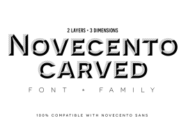 Novecento Carved Wide Ultra Bold