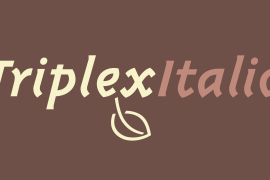 Triplex Italic Bold
