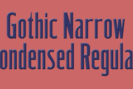 Gothic Narrow Condensed Regular