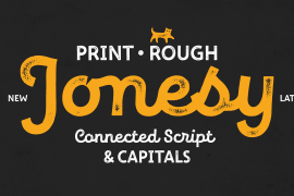 New Jonesy Latin Print Script