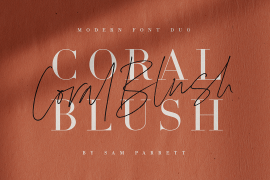 Coral Blush Script