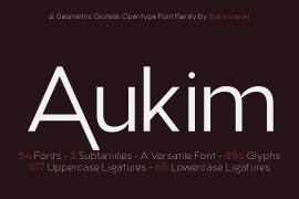 Aukim Extra Black Expanded Italic