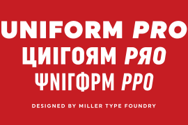 Uniform Pro Condensed Light Italic