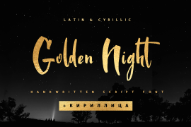 Golden Night Cyrillic Script