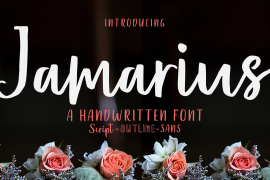 Jamarius Script Font Trio Outline