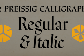 P22 Preissig Calligraphic Regular