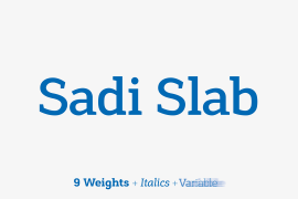 Sadi Slab Heavy Italic