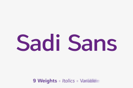 Sadi Sans Heavy Italic
