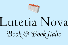 Lutetia Nova Book Italic