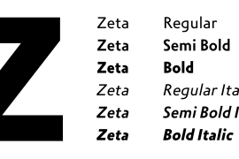 Zeta Bold Italic