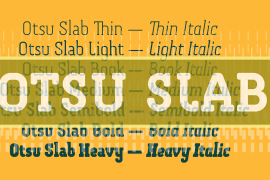 Otsu Slab Heavy Italic