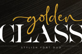 Golden Class Font Duo script slant