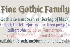 Fine Gothic Black