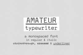 Amateur Typewriter Underlined