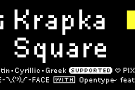 DR Krapka Square Extra Bold Upright Slanted