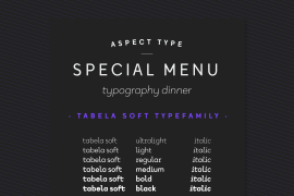 Tabela Soft Black Italic
