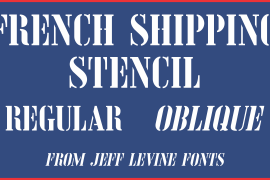 French Shipping Stencil JNL Oblique