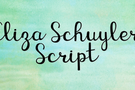 KG Eliza Schuyler Script