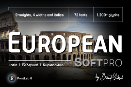 European Soft Pro Extra Condensed Extra Bold Italic