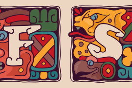 Aztec Initials Colored