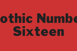 Gothic Number Sixteen Regular