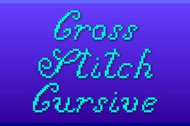 Cross Stitch Cursive Cross Stitch Cursive