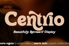 Centrio Typeface Outline