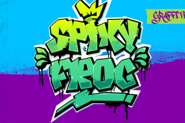 Spiky Frog Graffiti Regular