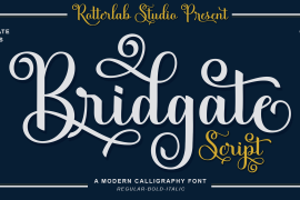 Bridgate Script  Bold